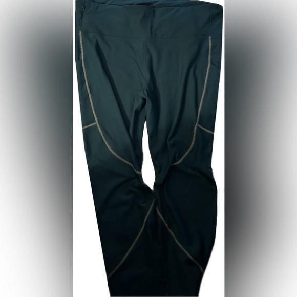 Fabletics teal green insulated reinforced gusset hidden pocket, full length - Picture 6 of 6